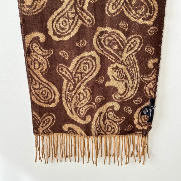 Cejon Brown & Tan Paisley Scarf - Picture 12 of 16